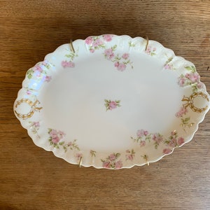 Vintage Haviland Limoge Platter.  Measures 14” x 10”.  Includes platter hanger.