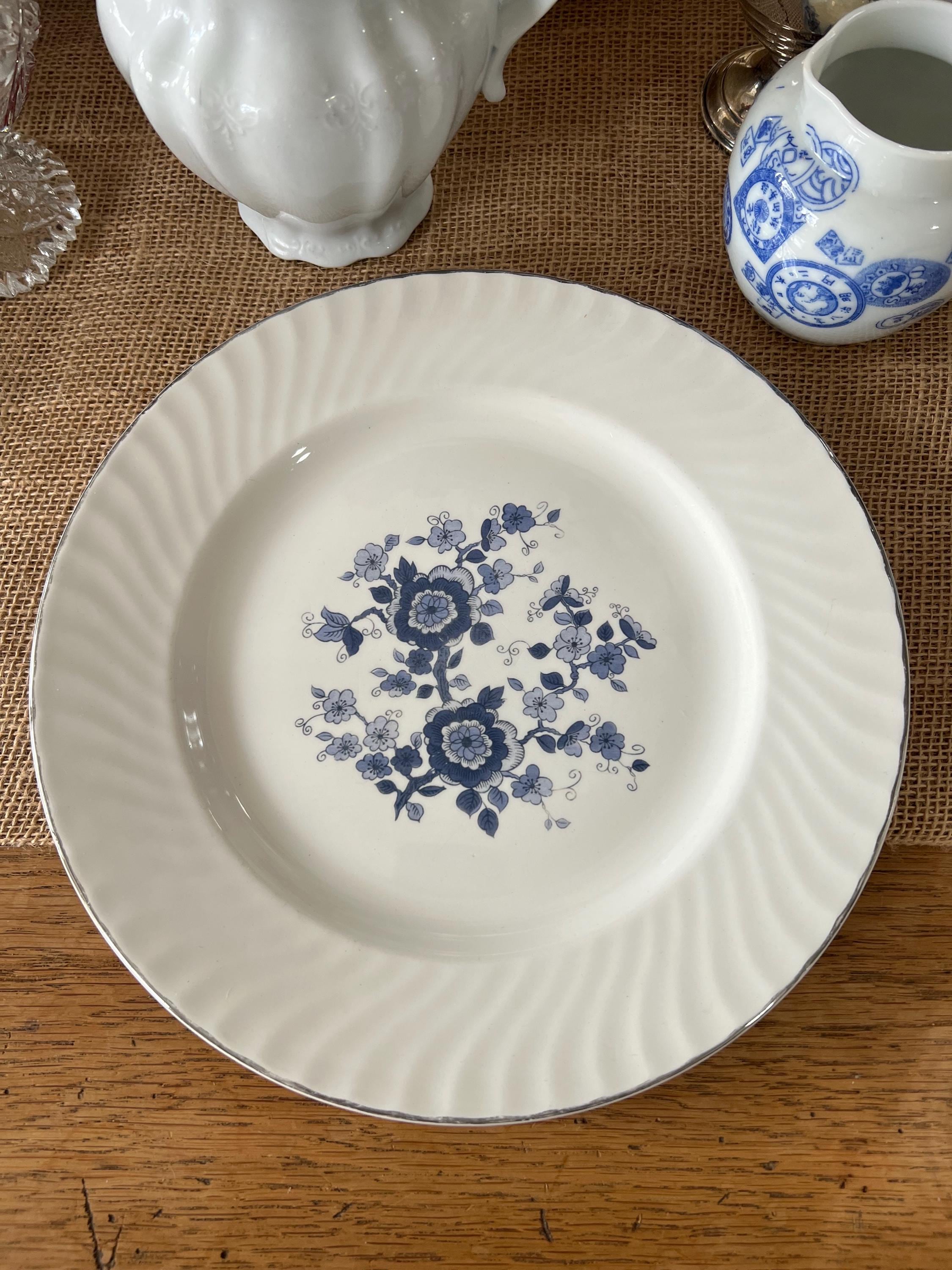 Royal Blue Ironstone Enoch Wedgewood Tunstall Plates. Set of 2. - Etsy