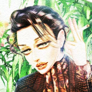 Impression d'art Queer Dandy – Muse androgyne, giclée sur eau-forte allemande Hahnemühle