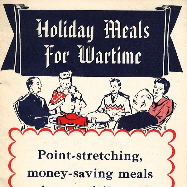 Vintage Holiday Meals For Wartime Booklet PDF Download WWII