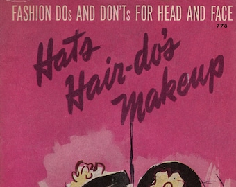 Vintage 1940s Fashion, Hair, Hats, Makeup Guide (Digital PDF)