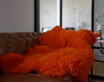 Orange Shag Rug Etsy