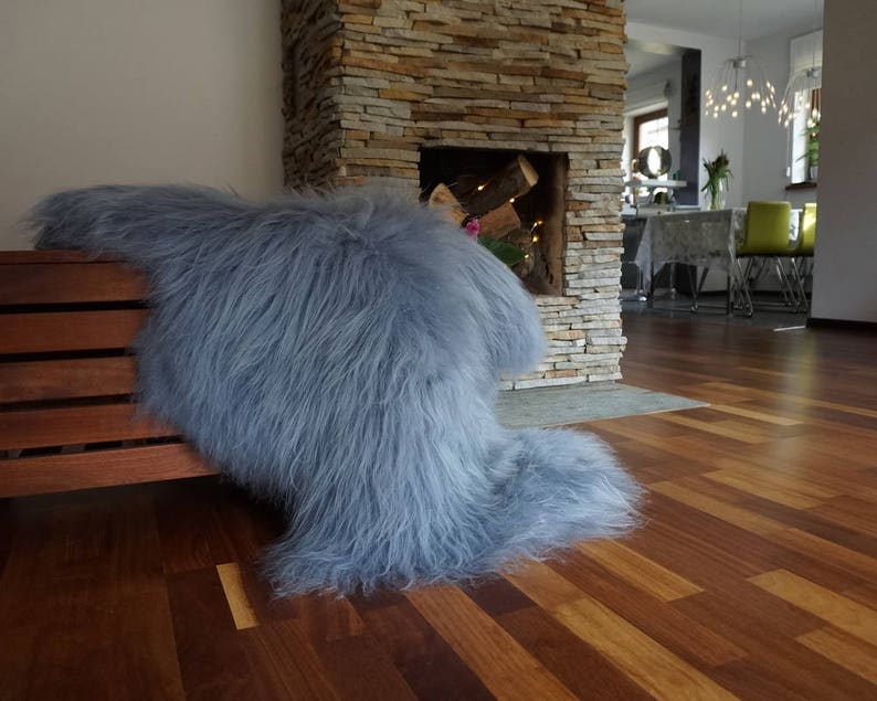 SHEEPSKIN Icelandic Grey X Grey Rug Genuine Natural Sheepskin Rug Gray