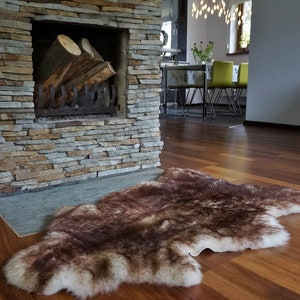 Original Brown Mouflon Genuine Natural Sheepskin  Genuine Natural Sheepskin Rugs Exclusive Rug Gray Rugs Carpet Outdoor  Cheap Rugs Shag