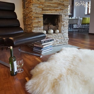 White Genuine Natural Sheepskin Rug White Genuine Natural Rugs Rug Throw Rugs Carpet Outdoor Rugs Cheap Rugs, Scandinavian Style