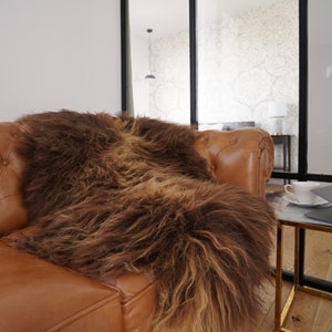 SHEEPSKIN Icelandic  X  Brown Rug Genuine Natural Sheepskin Rug  Rugs Carpet Outdoor Rugs Cheap Rugs Shag Nrown  Rug Thro