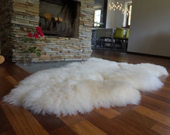 Original GIANT   White Genuine Natural Sheepskin Rugs Exclusive Rug Throw Rugs Carpet   Rugs Shag, Scandinavian Rug