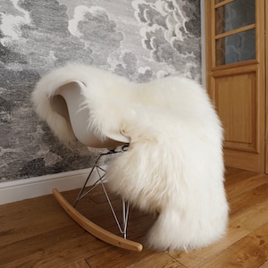Original, Natural BIG White Genuine Natural Sheepskin Rug Exclusive rug