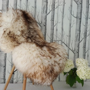 Original Brown Mouflon   48&quot; x 28&quot; Genuine Natural Sheepskin  Genuine Natural Sheepskin Rugs Exclusive Rug Gray Rugs Outdoor  Cheap Rugs
