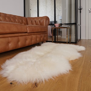 Original, Natural GIANT Rug X  50&quot; x 28&quot; White Genuine Natural Sheepskin Rugs Exclusive Rug Throw Rugs Carpet Outdoor Rugs Cheap Rugs Shag
