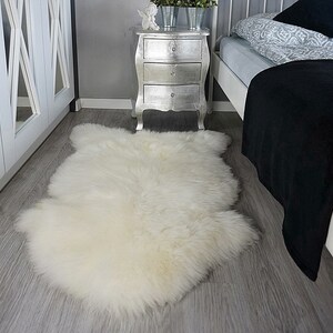 Original BIG X  White Genuine Natural Sheepskin Rugs Exclusive Rug Throw Rugs Carpet Outdoor Rugs Cheap Rugs Shag, Scandinavian Style