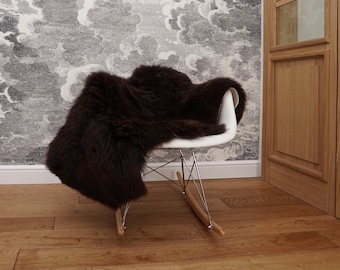 SHEEPSKIN Brown   Throw Genuine leather wool carpet Decorative Rug Brown, Carpet, Gray Rugs,  Rugs, Chair Throw, Shag Throw
