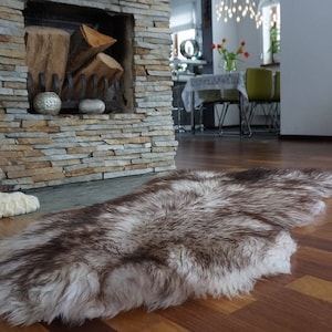 Original Brown Mouflon Genuine Natural Sheepskin  Genuine Natural Sheepskin Rugs J2 Exclusive Rug Gray Rugs Carpet Outdoor  Cheap Rugs Shag