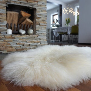 SUPER THICK! White Genuine Natural Sheepskin Rug White Genuine Natural Rugs Rug Gray Rugs Carpet Outdoor Rugs Cheap Rugs, Scandinavian Style