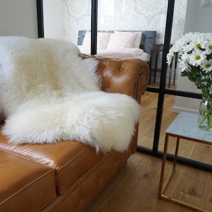 Original, Natural GIANT Rug 50&quot; x 28&quot; White Genuine Natural Sheepskin Rugs Exclusive Rug Throw Rugs Carpet Outdoor Rugs Cheap Rugs S