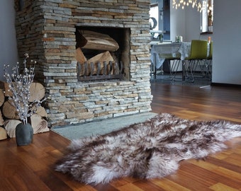 Original Brown Mouflon   Genuine Natural Sheepskin Genuine Natural Sheepskin Rugs Exclusive Rug Throw Rugs Carpet Outdoor Cheap Rugs Shag