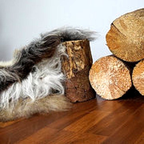 巨大な4つのシープスキンアイスランドホワイトクリームスロー本革