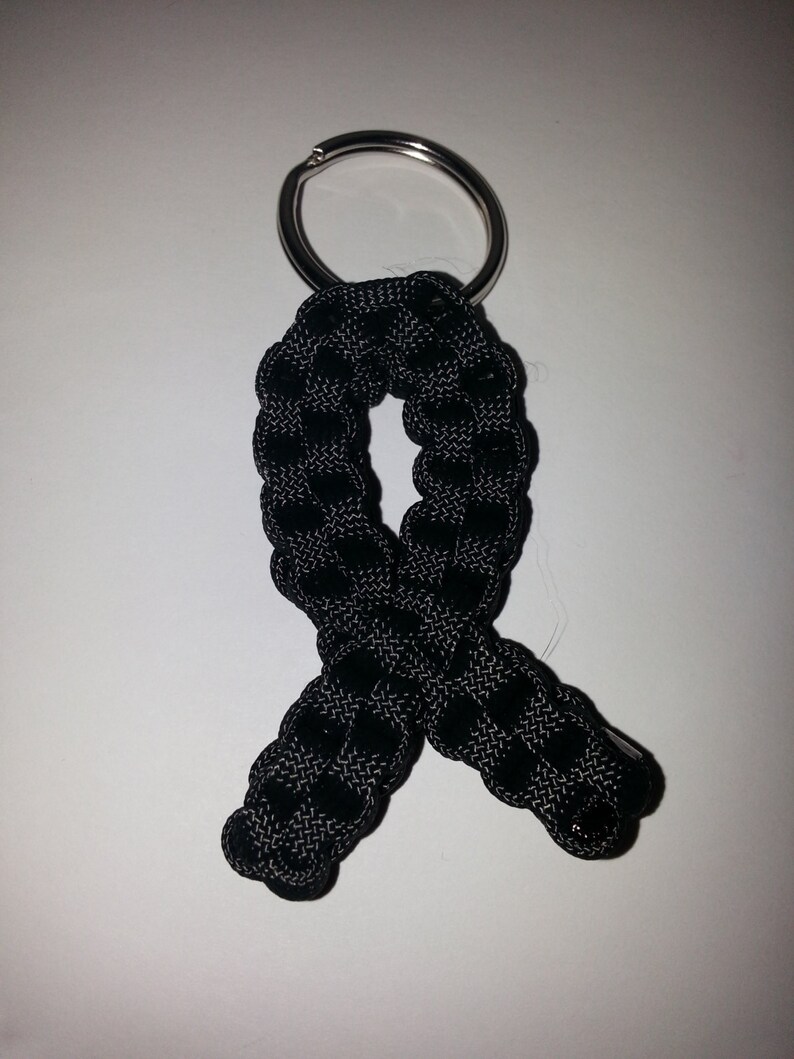 Survivor Cause Keychains Paracord Cause Ribbon Keychains Etsy