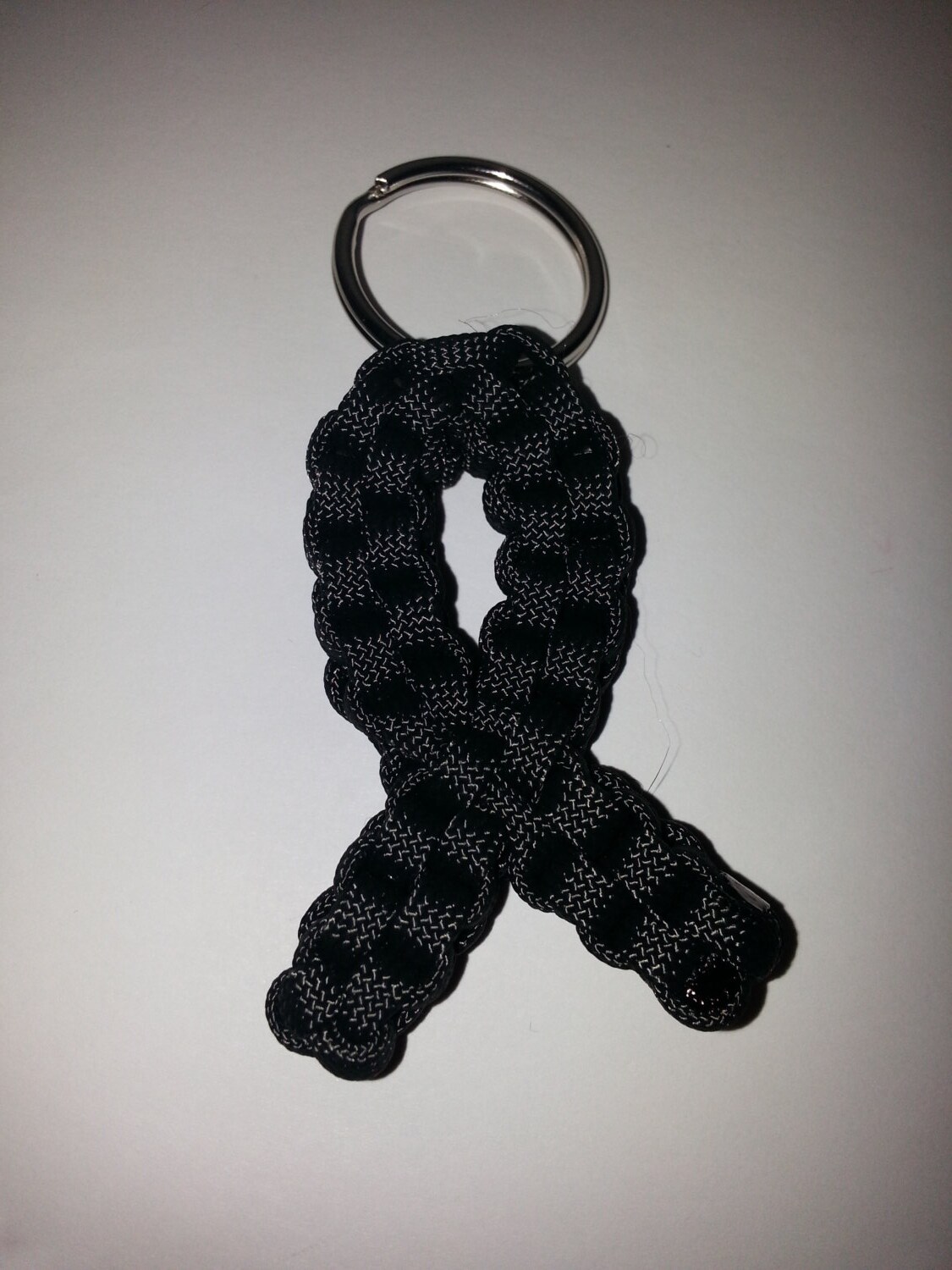 Survivor Cause Keychains, Paracord Cause Ribbon Keychains, Ribbon