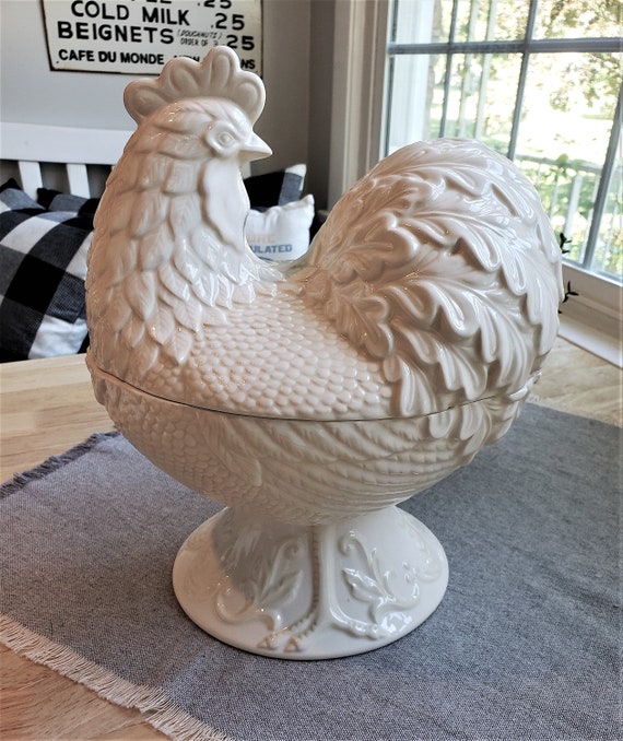 Lenox Butler S Pantry Rooster Figurine Oval Covered Etsy
