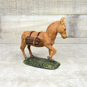 Hawthorne Village Thomas Kinkade Nativity Collection Devoted Donkey Figure 14-00345-006 C
