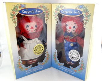 raggedy ann and andy dolls in box