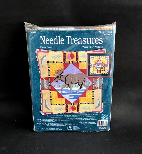 Needle Treasures Cabin Fever Moose Needle Point Kit 6648 Sealed