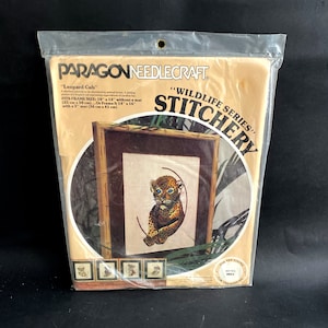 Paragon Stitchery Leopard Cub Crewel Embroidery Kit 831 Sealed