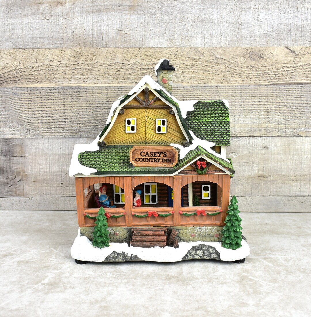 Enchanted Forest Musical Caseys Country Inn Lighted Christmas Village