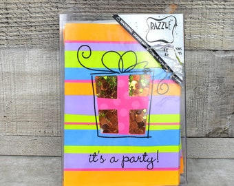 8 Amscan Razzle Dazzle It A Party Invitaciones de cumpleaños Regalos rellenos con confeti