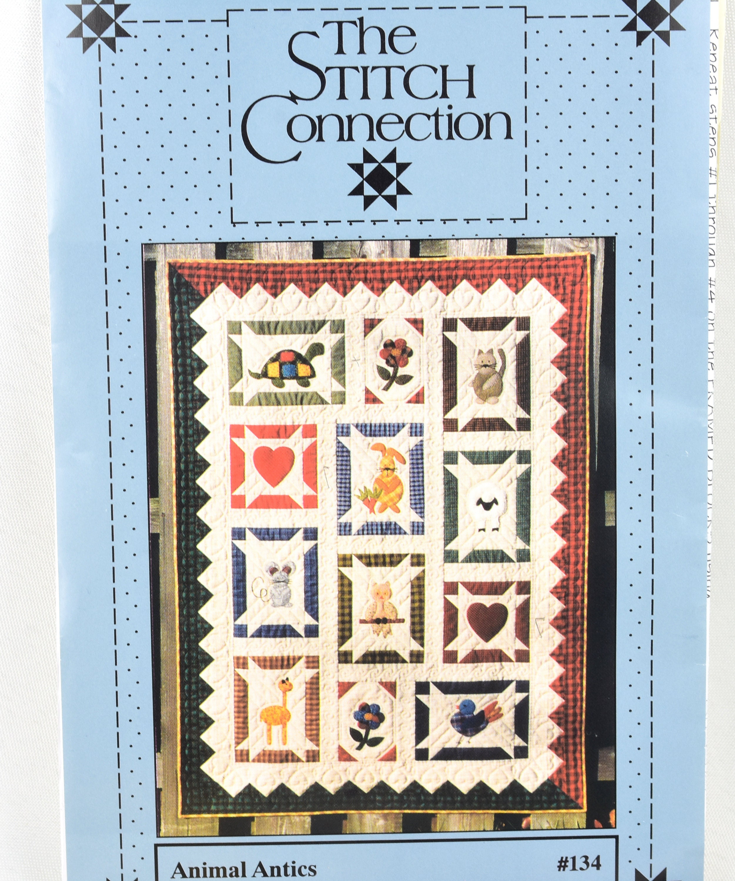 Vintage 1996 The Stitch Connection Animal Antics Quilt Pattern Etsy