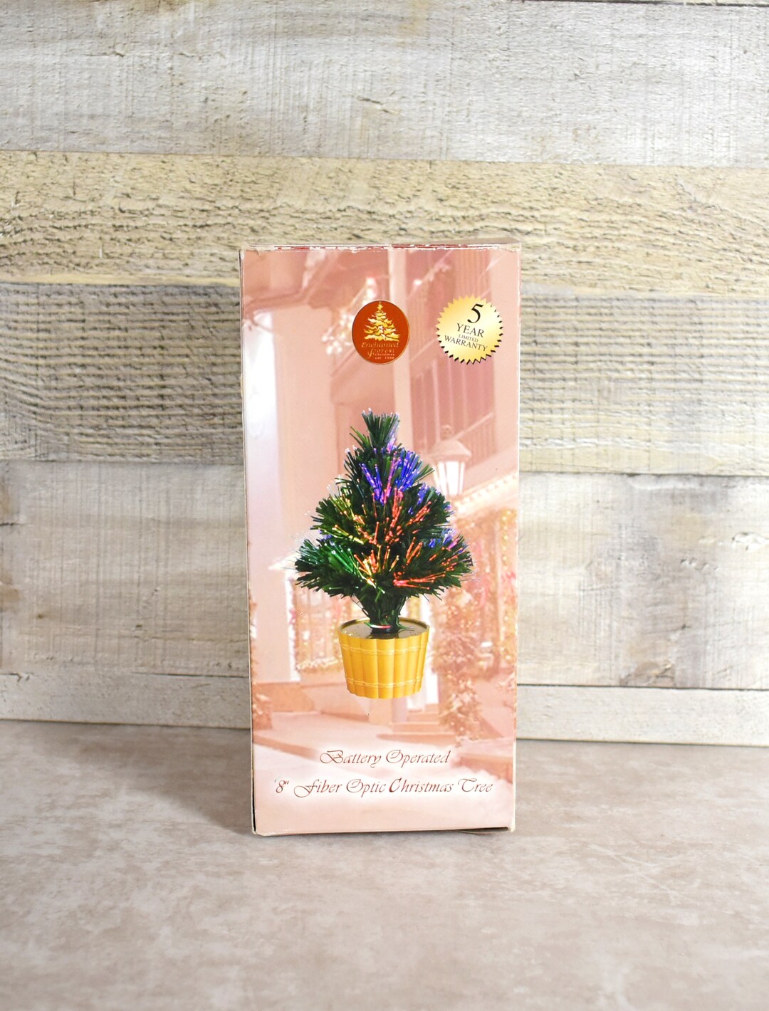 Enchanted Forest 8 Color Changing Fiber Optic Potted Christmas Tree ...