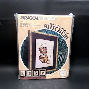 Paragon Stitchery Lion Cub Crewel Embroidery Kit 832 Sealed