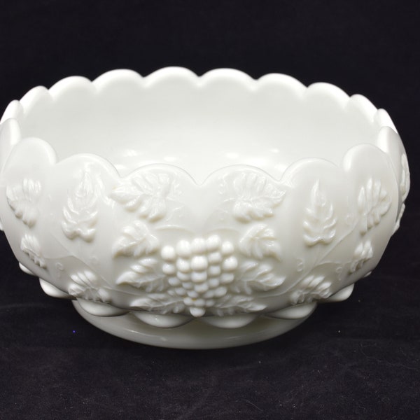 Westmoreland Milk Glass Scalloped Bowl - Etsy