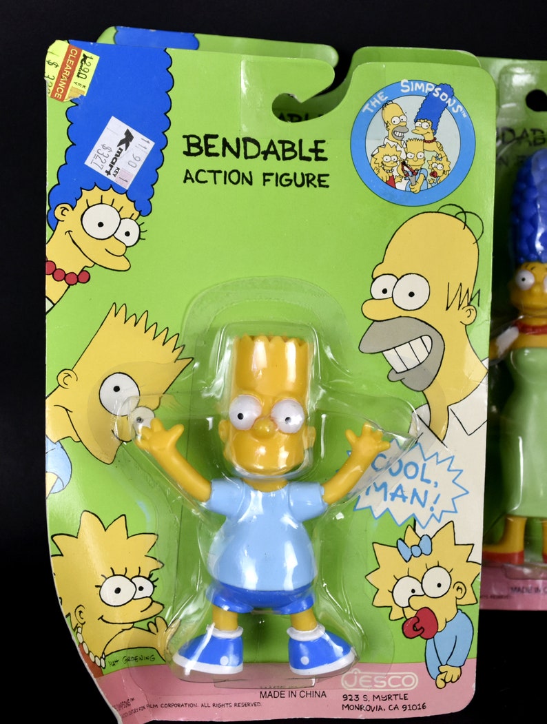 Complete Set of 5 Jesco Simpsons Bendable Action Figures Homer Etsy