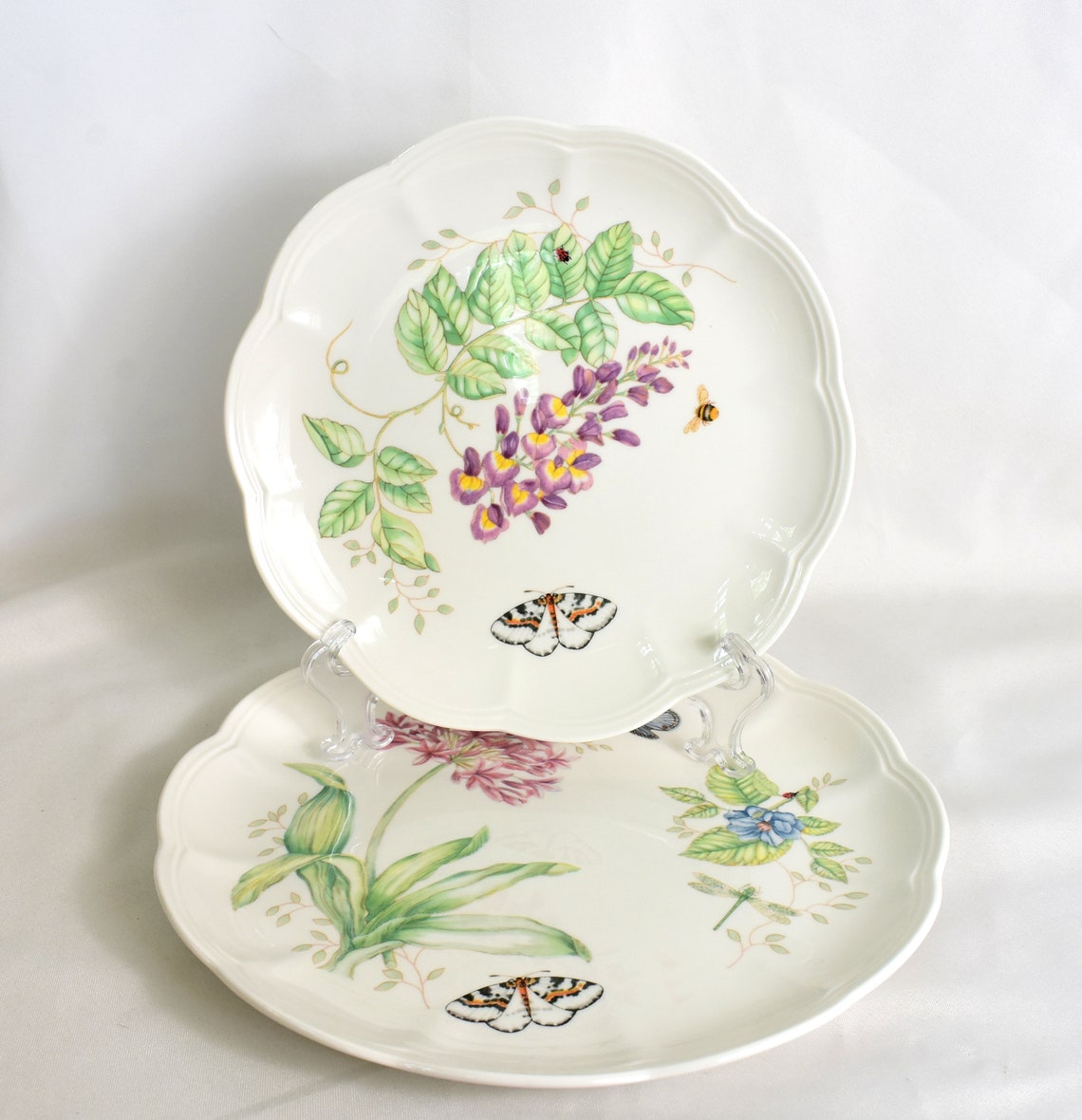 Set of 2 Lenox Butterfly Meadow Plates 9 Salad & Etsy UK