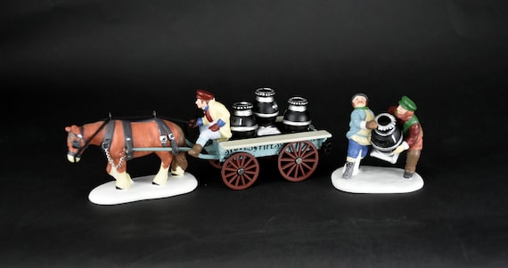2 pc Department 56 New Potbellied Stove For Christmas Village Landscape Accessory