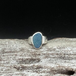 Simple Design Opal Ring Size 6.5 // 925 Sterling Silver Setting // Natural Opal Ring