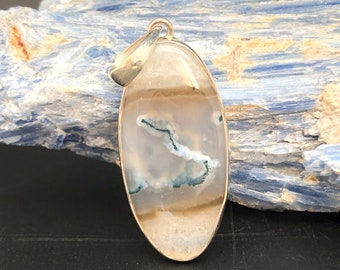 Solar Quartz Pendant // Silver Quartz Pendant // Sterling Quartz Pendant