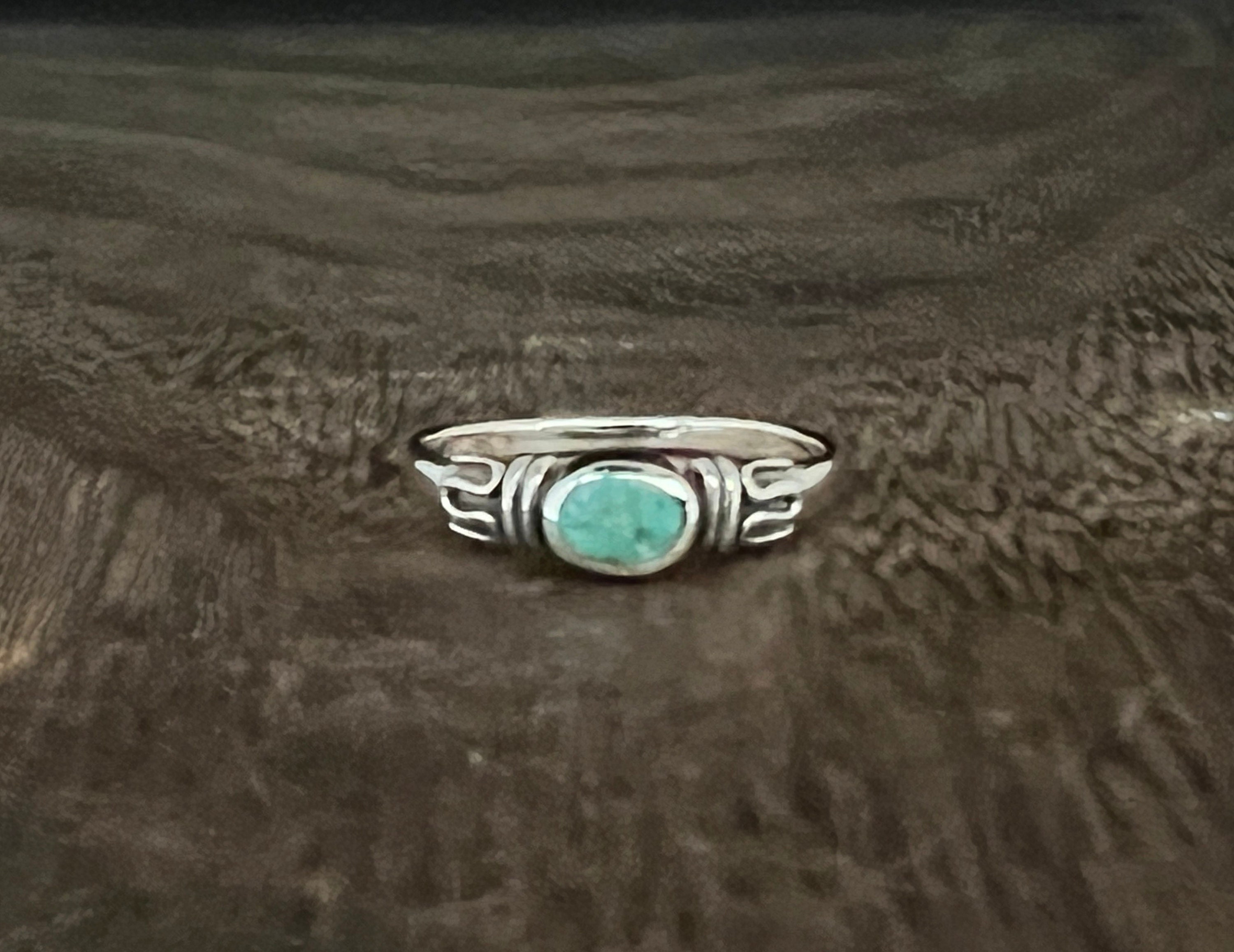Small Traditional Style Turquoise Ring in 925 Sterling Silver With ...