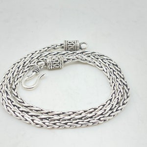 Oxidized Silver Wheat Chain // 925 Sterling Silver // 2.5mm // 16 to 30 Inch Lengths