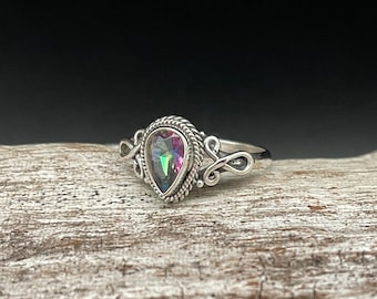 Crystal Infinity Ring/Topaz DiamondJewelryNY Silver Ring Crystal Infinity Ring/Topaz DiamondJewelryNY Silver Ring