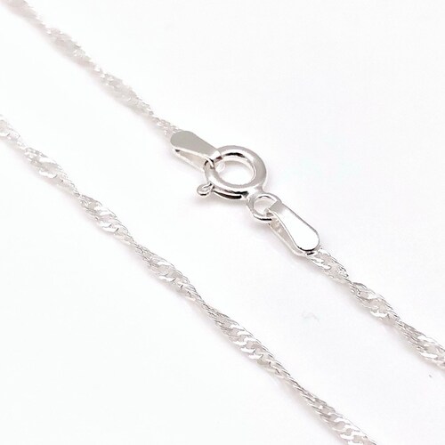 925 Sterling Silver Chain Necklace Singapore Chain Etsy