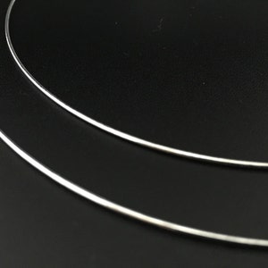 Thin Wire Choker Necklace // 925 Sterling Silver // 18 Inches // 1.2mm //Lobster Clasp // Made In Italy image 5