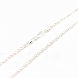 Silver Wheat Chain // Wheat Chain // Spiga Chain // Medium Size Pendant Chain // 925 Sterling Silver