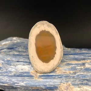 Imperial Jasper Ring // Adjustable Silver Setting // Jasper Ring // Size 7