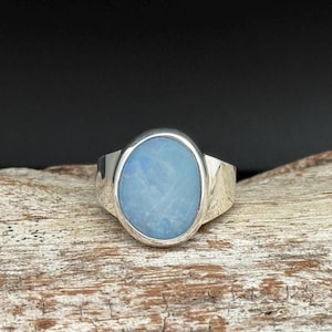 Natural Opal Ring Size 7 // 925 Sterling Silver Setting // Australian Boulder Opal Ring