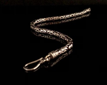 Bali Byzantine Bracelet // Sterling Silver // 3.5mm Bali Bracelet // 7-8 Inches