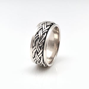 Interwoven Bali Spin Ring // 925 Sterling Silver // Silver Spin Ring