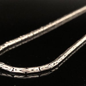 Thin Bali Byzantine Necklace // 2mm Bali Chain // 925 Sterling Silver